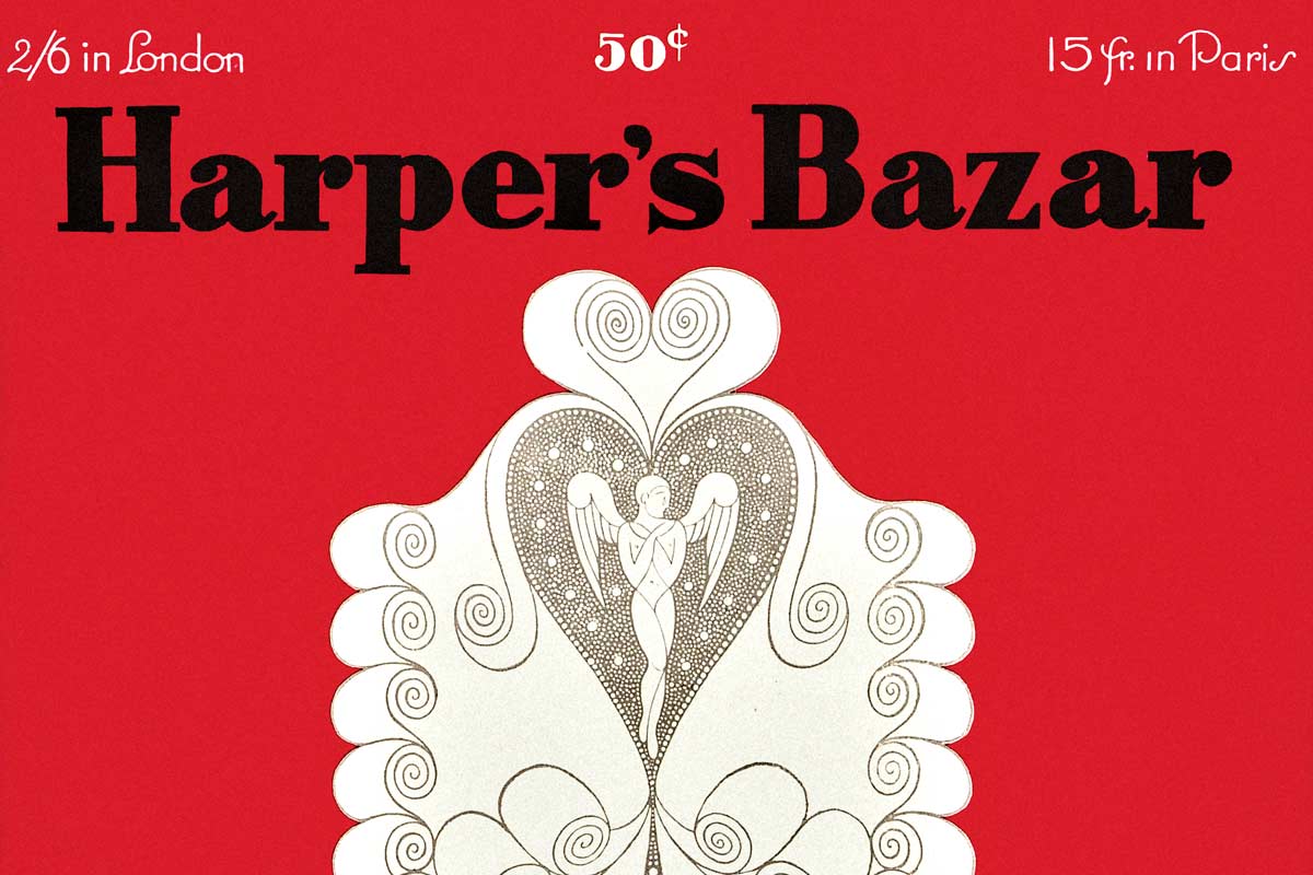 Harper's Bazar Cover by Erté, November 1928, detail