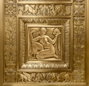 The Beehiver — Art Deco elevator panel, Fred French Building, New York, 1927 — Glinsky & Bach
