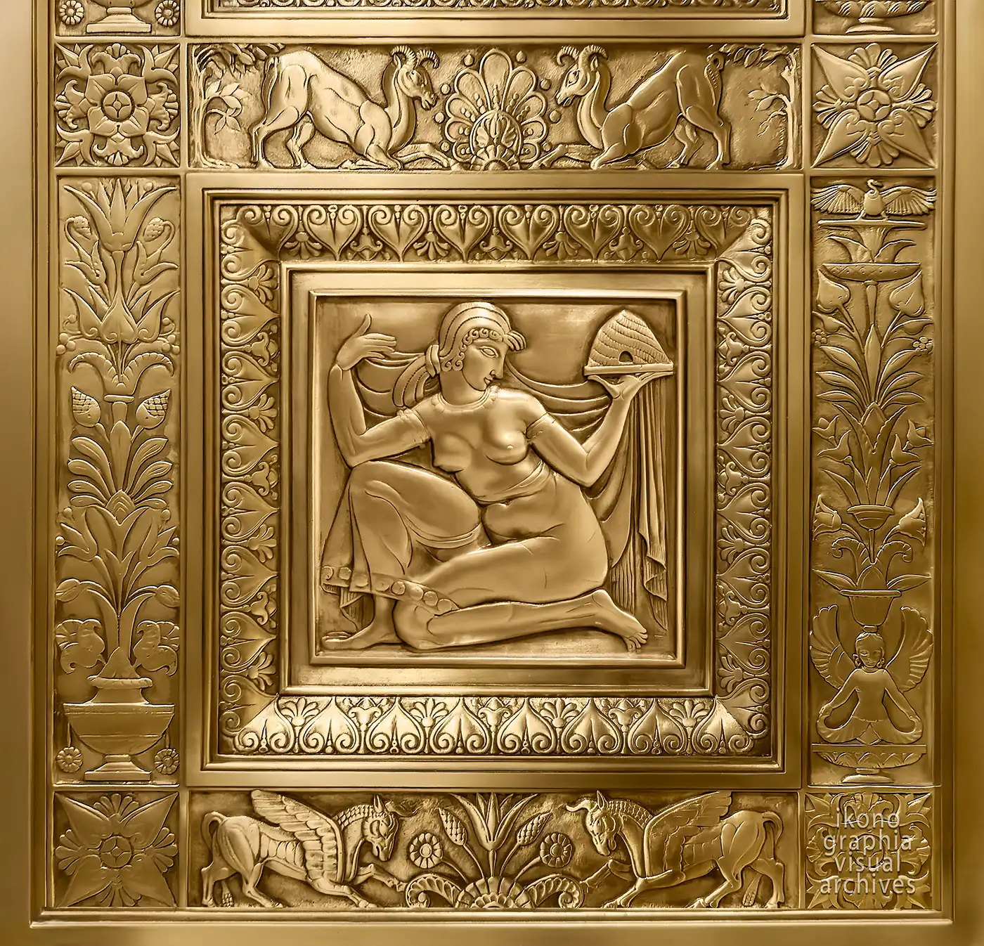 The Beehiver — Art Deco elevator panel, Fred French Building, New York, 1927 — Glinsky & Bach