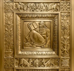 Allegory of Law — The Scholar — Art Deco Elevator Panel, Fred French Building, New York — 1927 — Glinsky & Bach