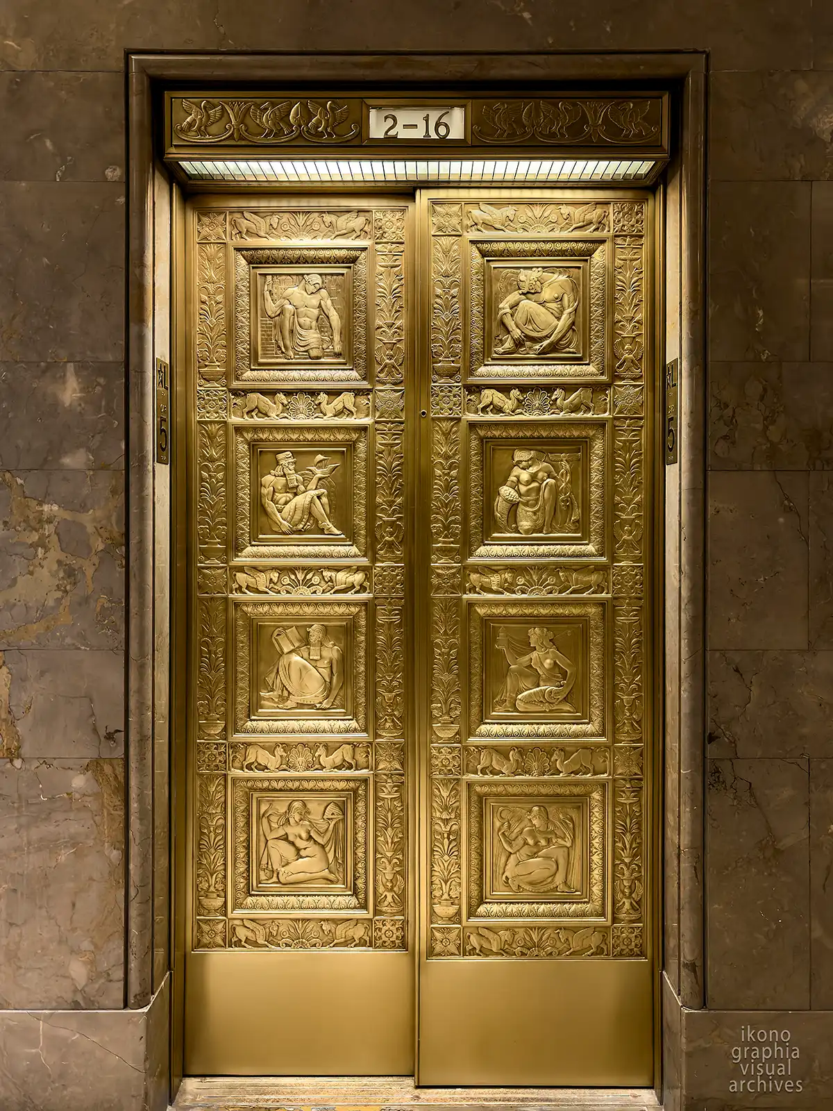 The Symbolic Program — Elevator Doors, Fred French Building, New York, 1927.